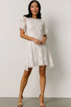 Baltic Born Aasha Lace Short Dress | Off White