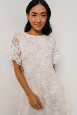 Baltic Born Aasha Lace Short Dress | Off White