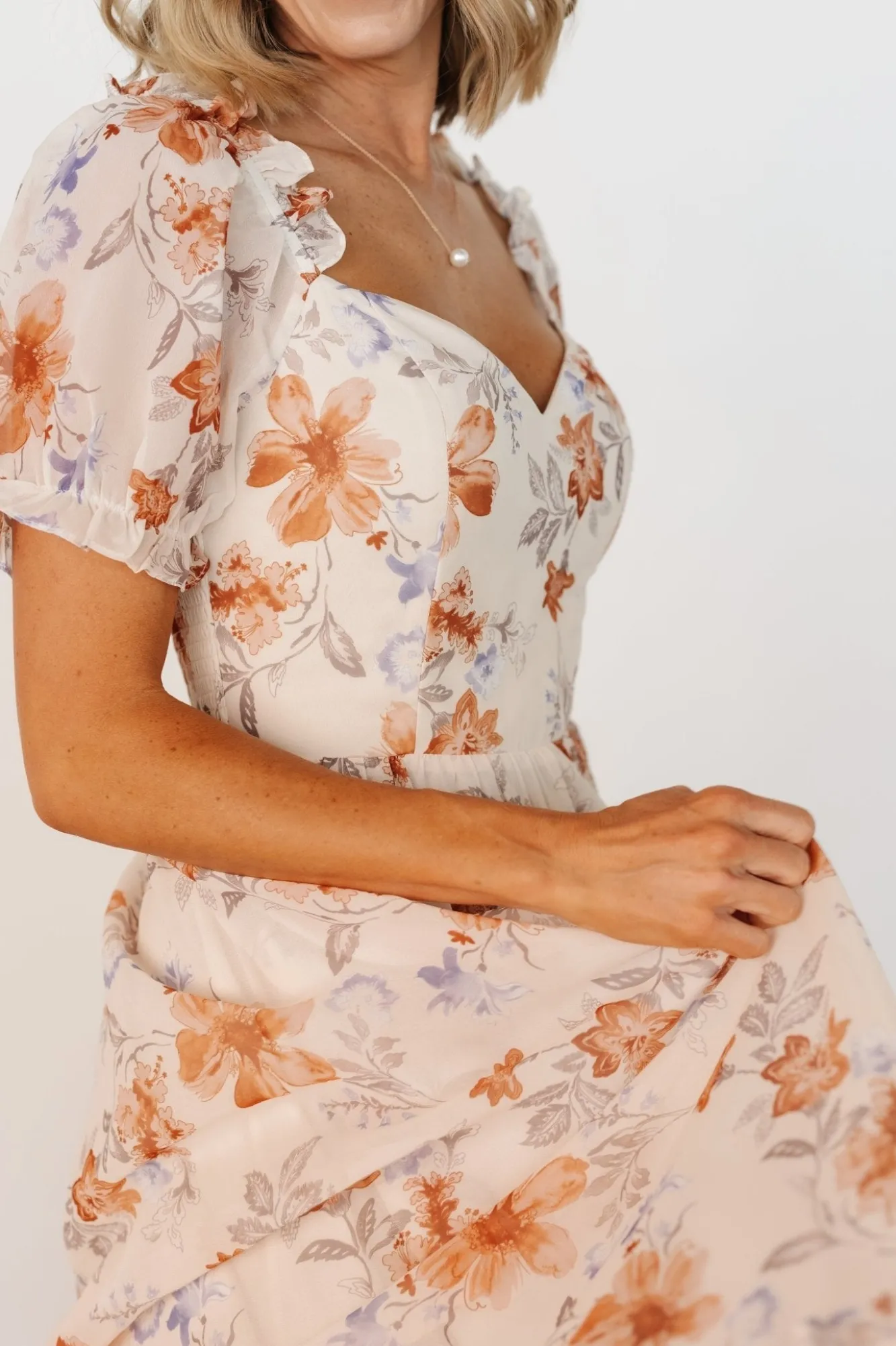 Baltic Born Aberdeen Sweetheart Maxi Dress | Cream Floral