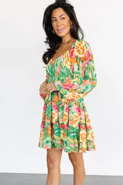 Baltic Born Acapulco Short Dress | Green Multi Print