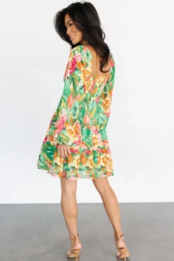 Baltic Born Acapulco Short Dress | Green Multi Print