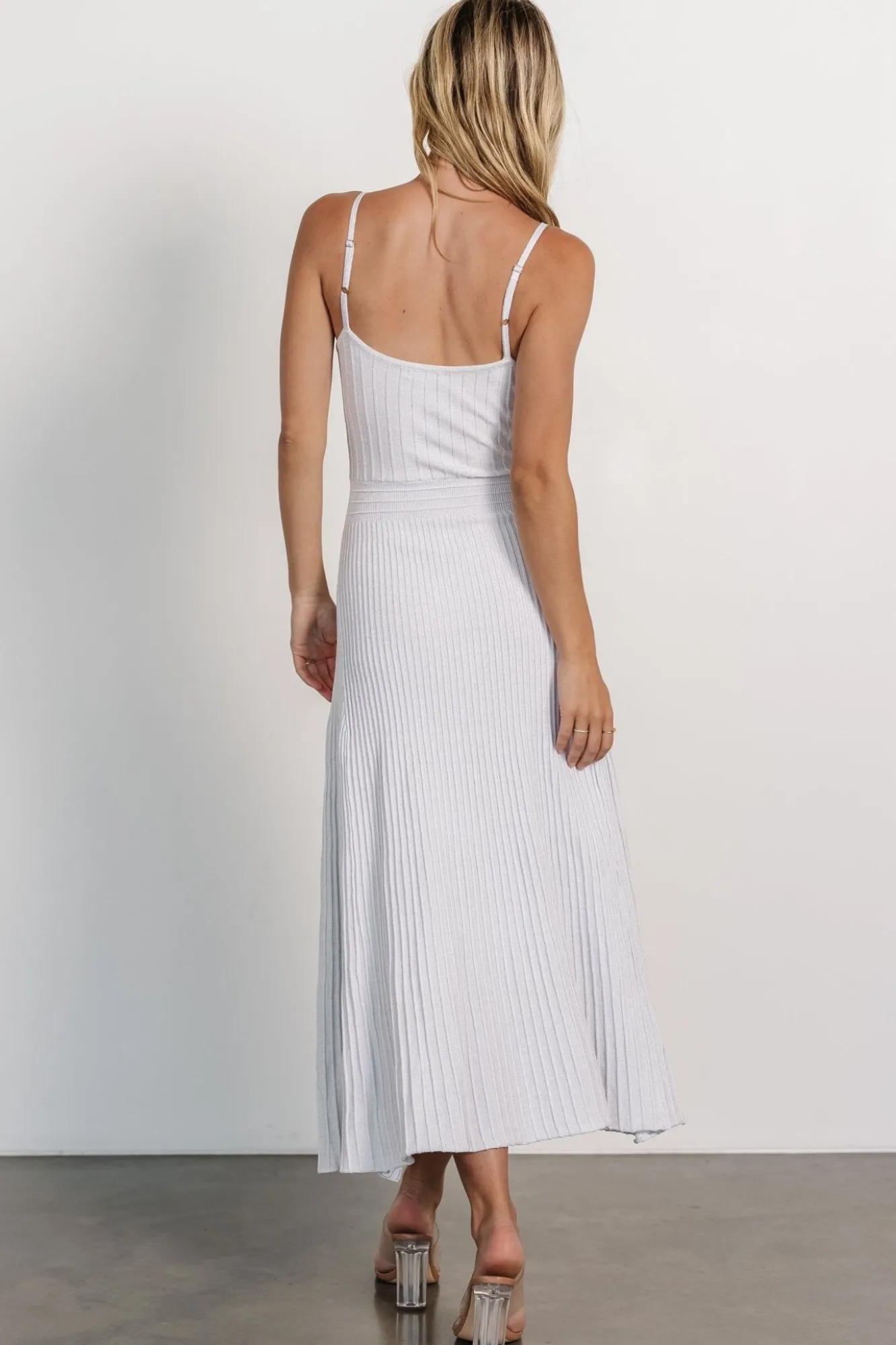 Baltic Born Adair Knit Dress | Silver Shimmer