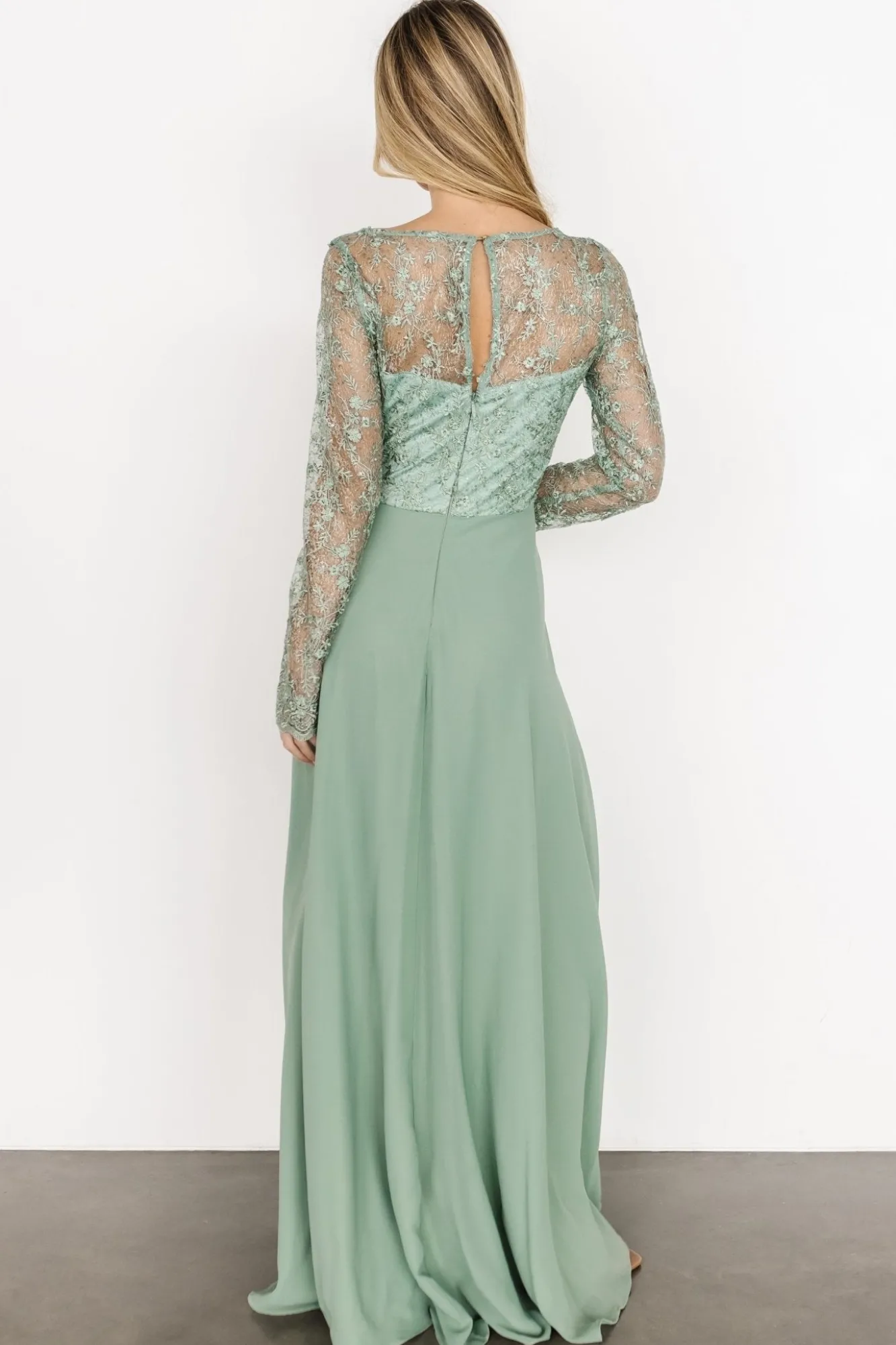Baltic Born Adalaide Long Sleeve Maxi Dress | Dusty Sage