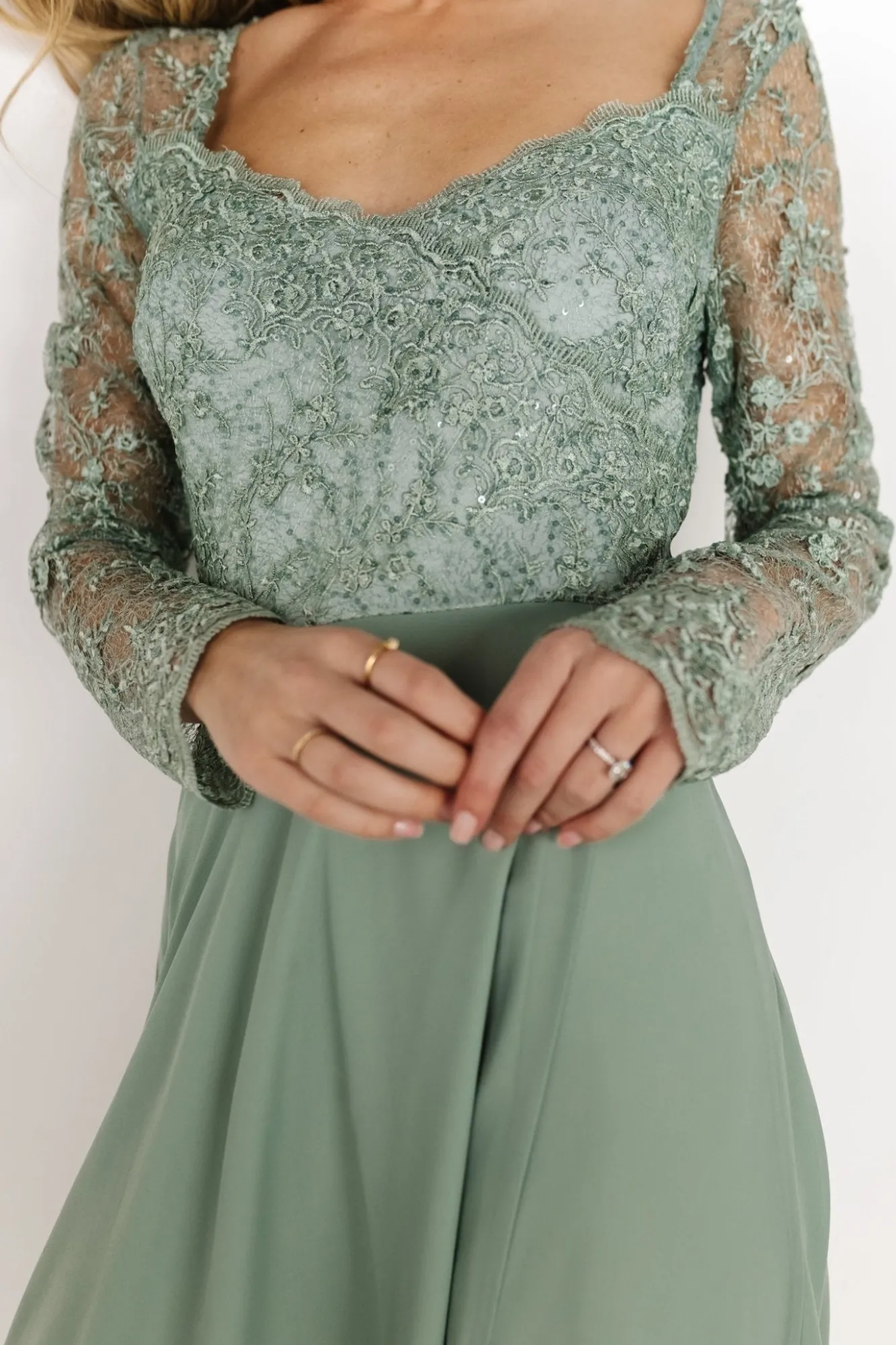 Baltic Born Adalaide Long Sleeve Maxi Dress | Dusty Sage
