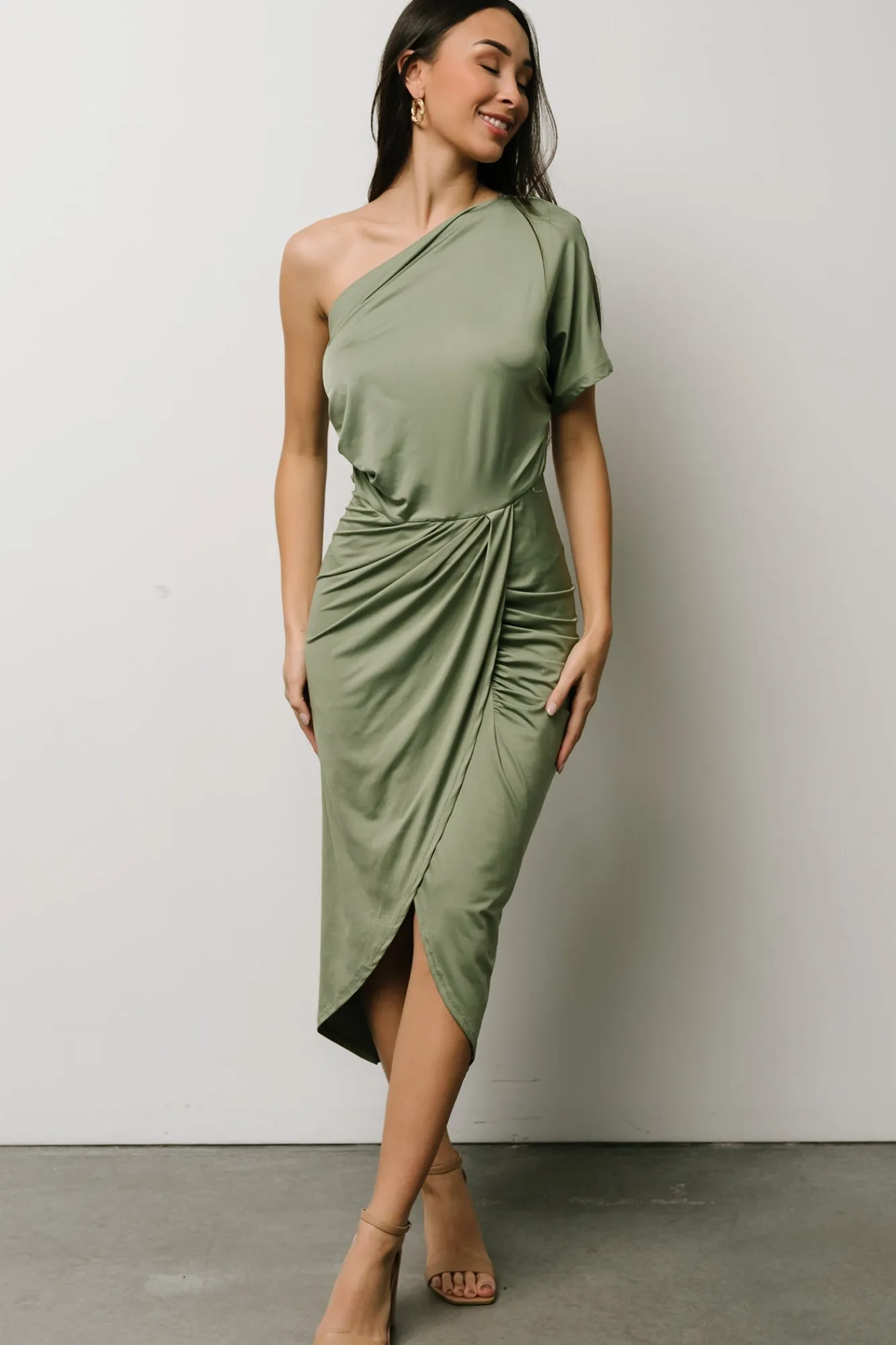 Baltic Born Addison Midi Dress | Dusty Sage