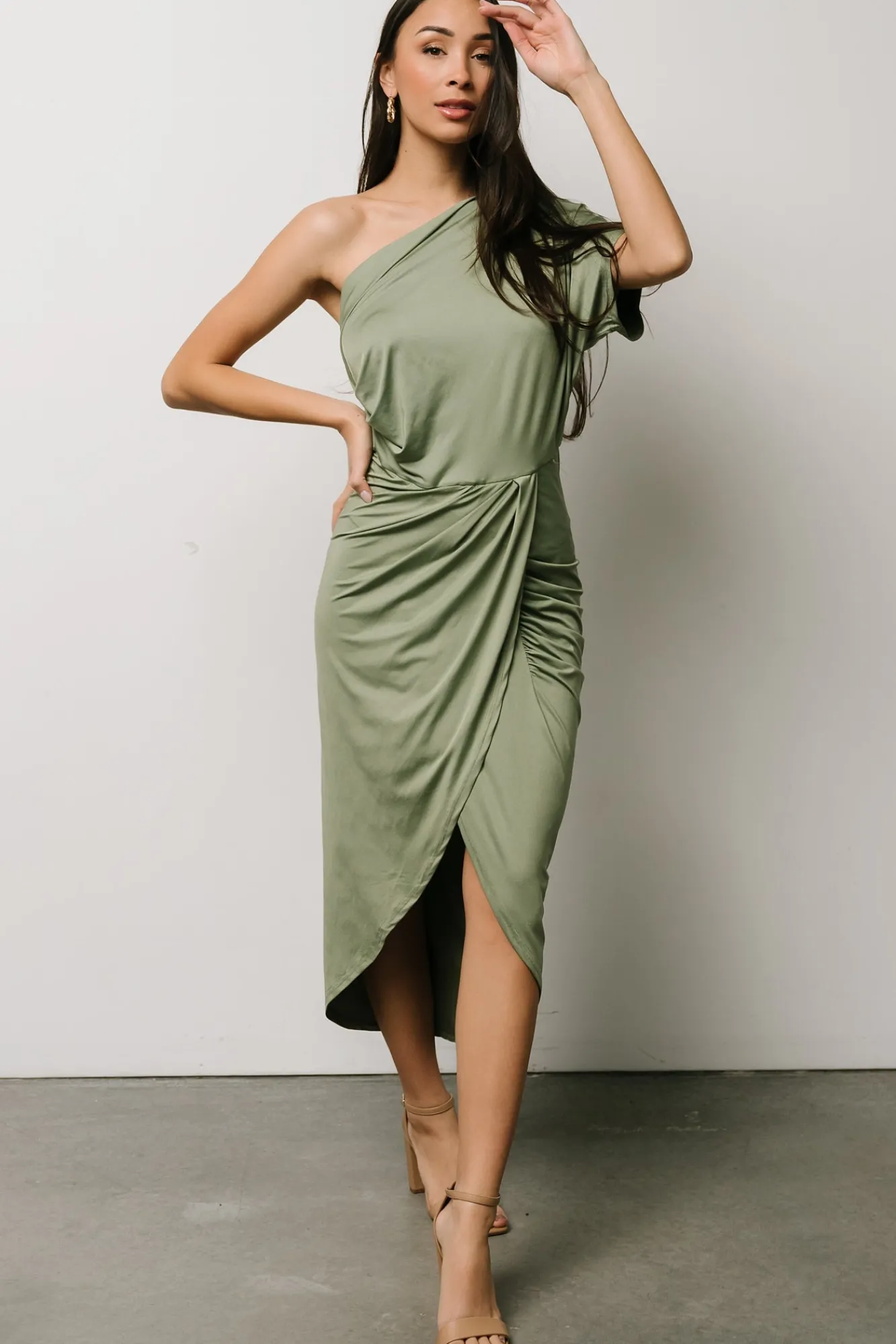 Baltic Born Addison Midi Dress | Dusty Sage