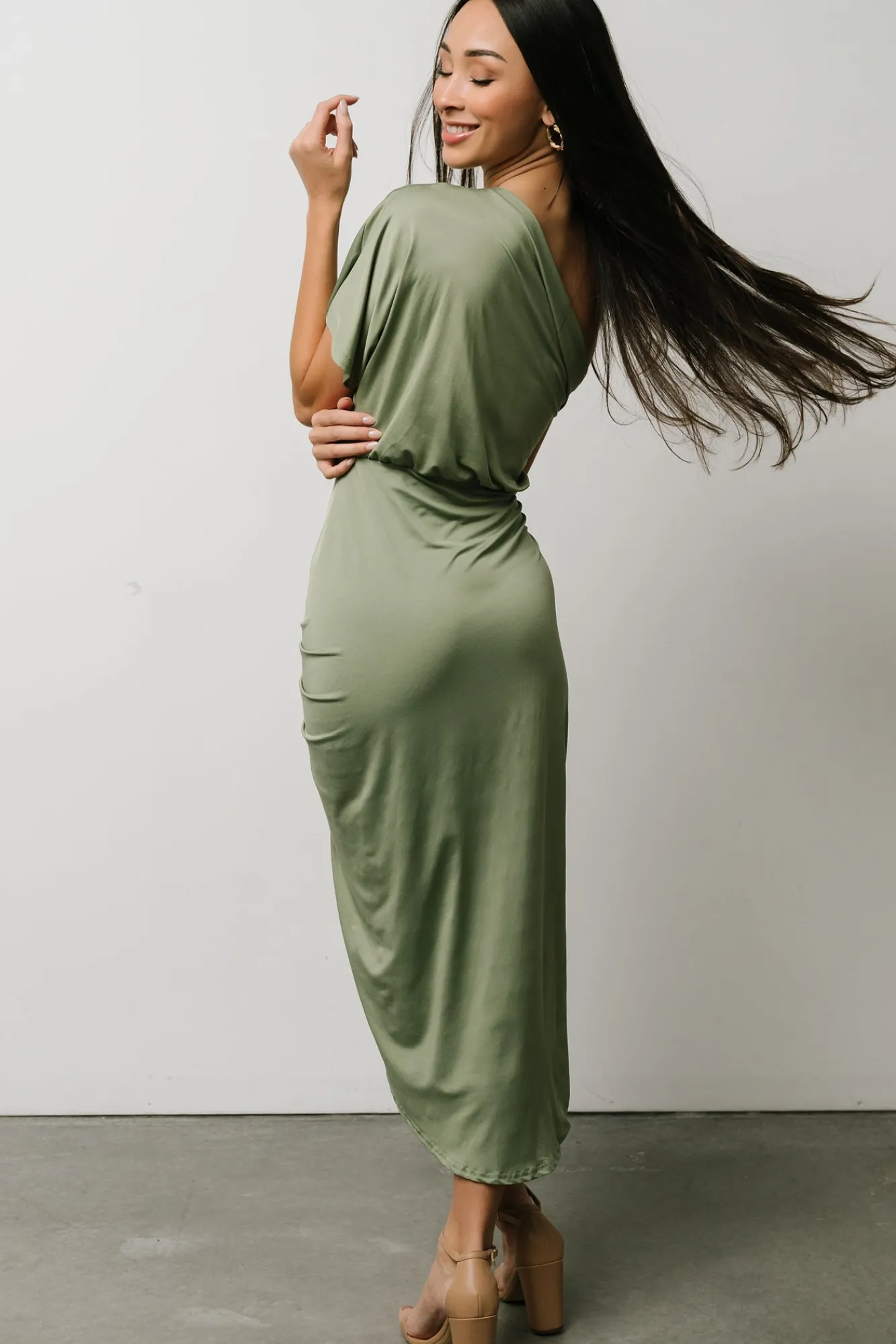 Baltic Born Addison Midi Dress | Dusty Sage