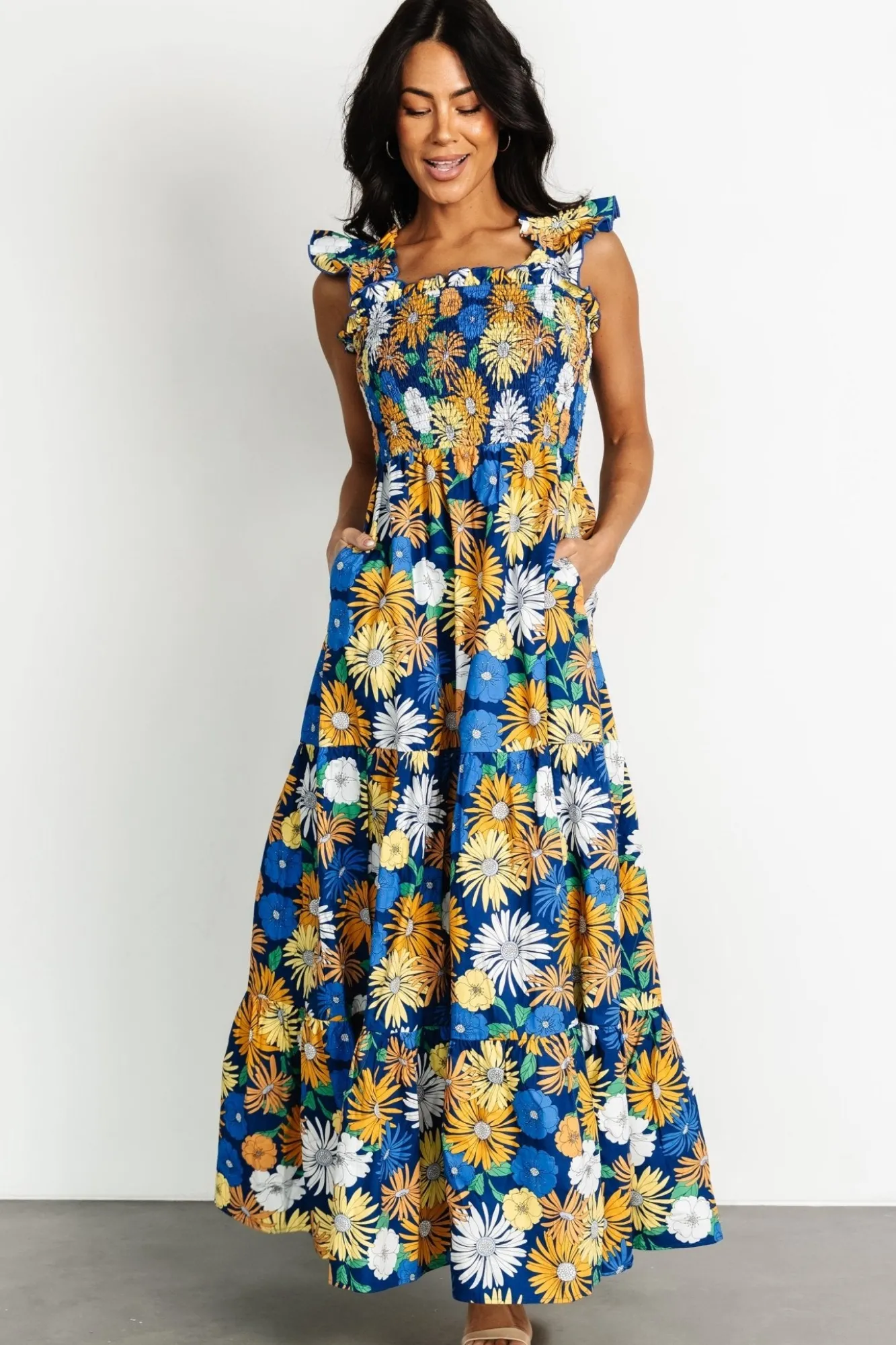 Baltic Born Adela Maxi Dress | Blue Multi Floral