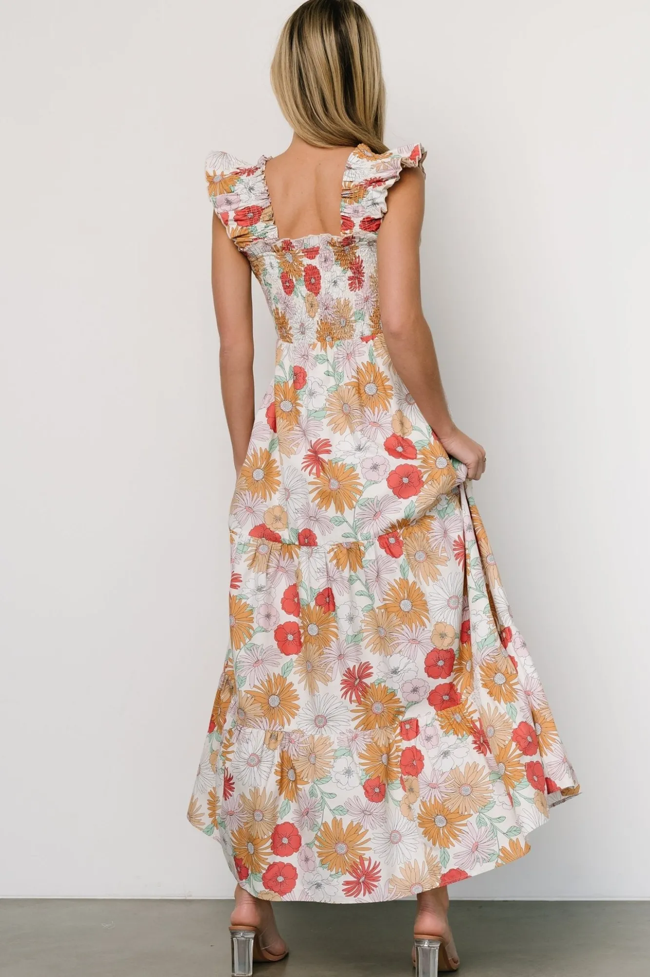 Baltic Born Adela Maxi Dress | Cream Multi Floral