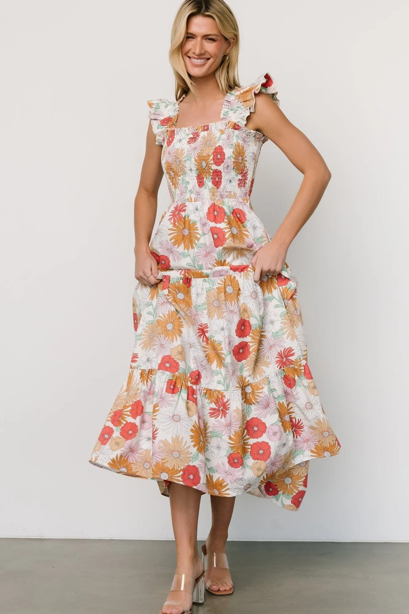Baltic Born Adela Maxi Dress | Cream Multi Floral