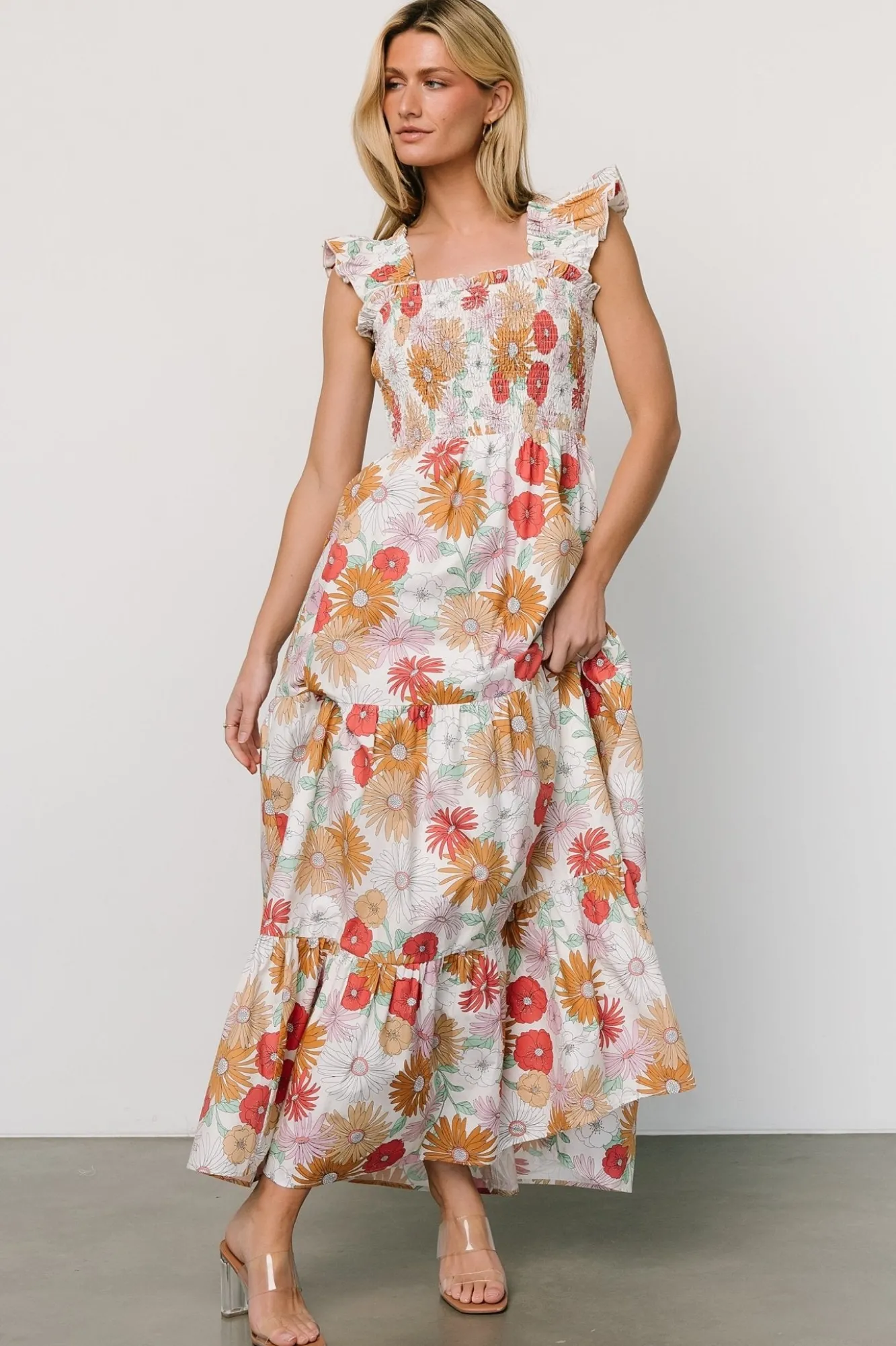 Baltic Born Adela Maxi Dress | Cream Multi Floral