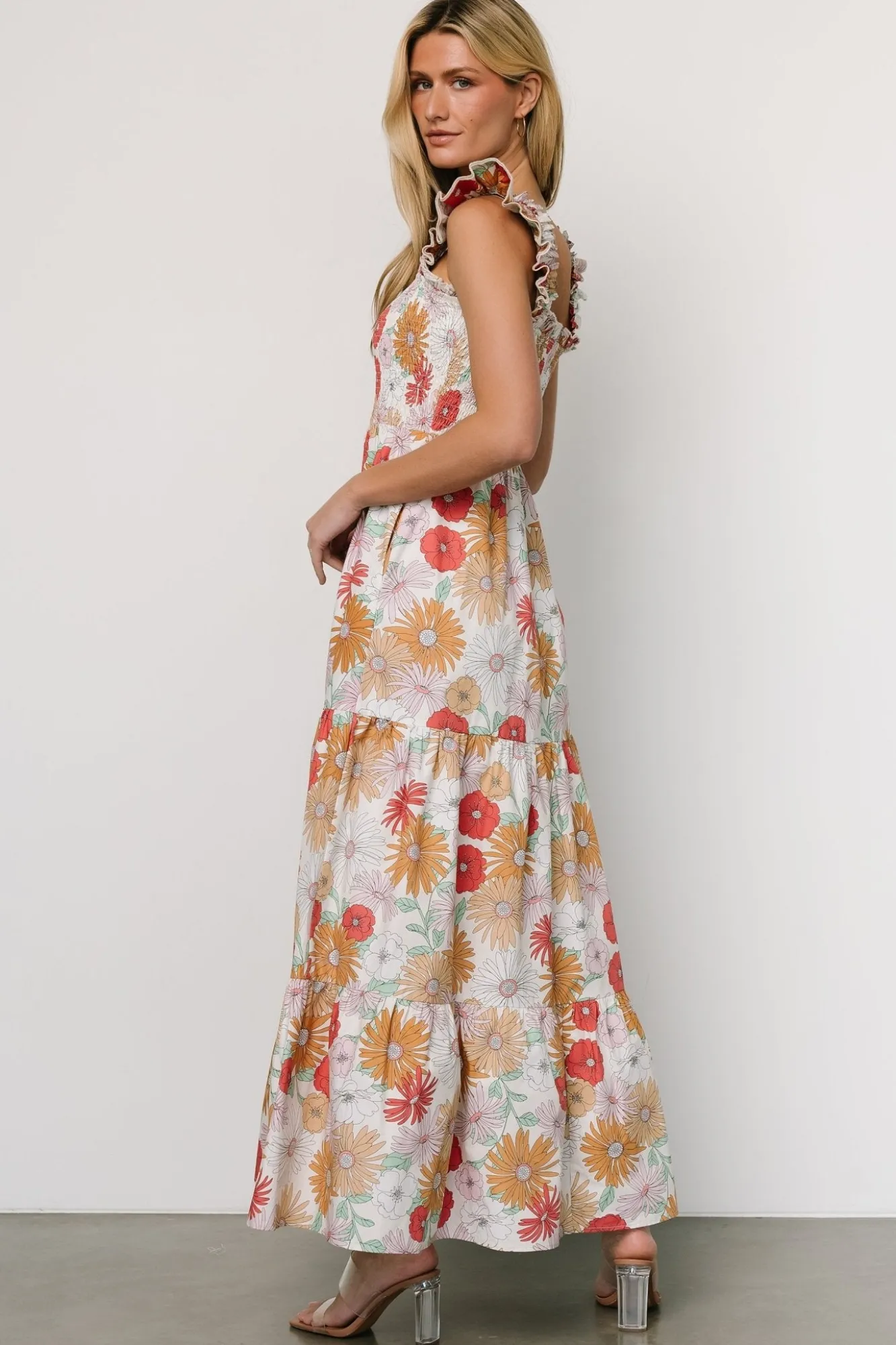 Baltic Born Adela Maxi Dress | Cream Multi Floral