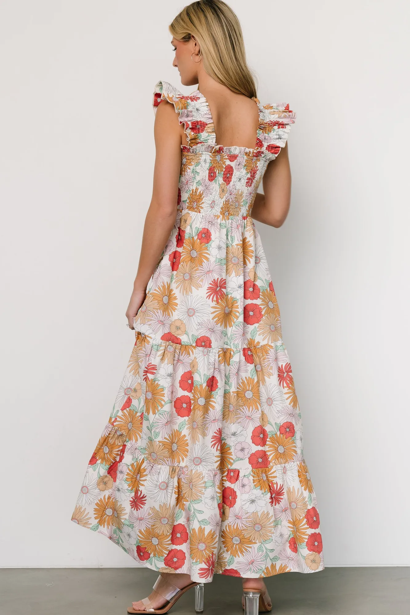 Baltic Born Adela Maxi Dress | Cream Multi Floral