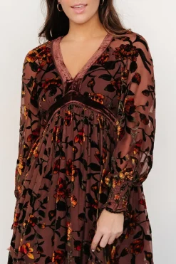 Baltic Born Adele Velvet Dress | Clove + Amber Floral