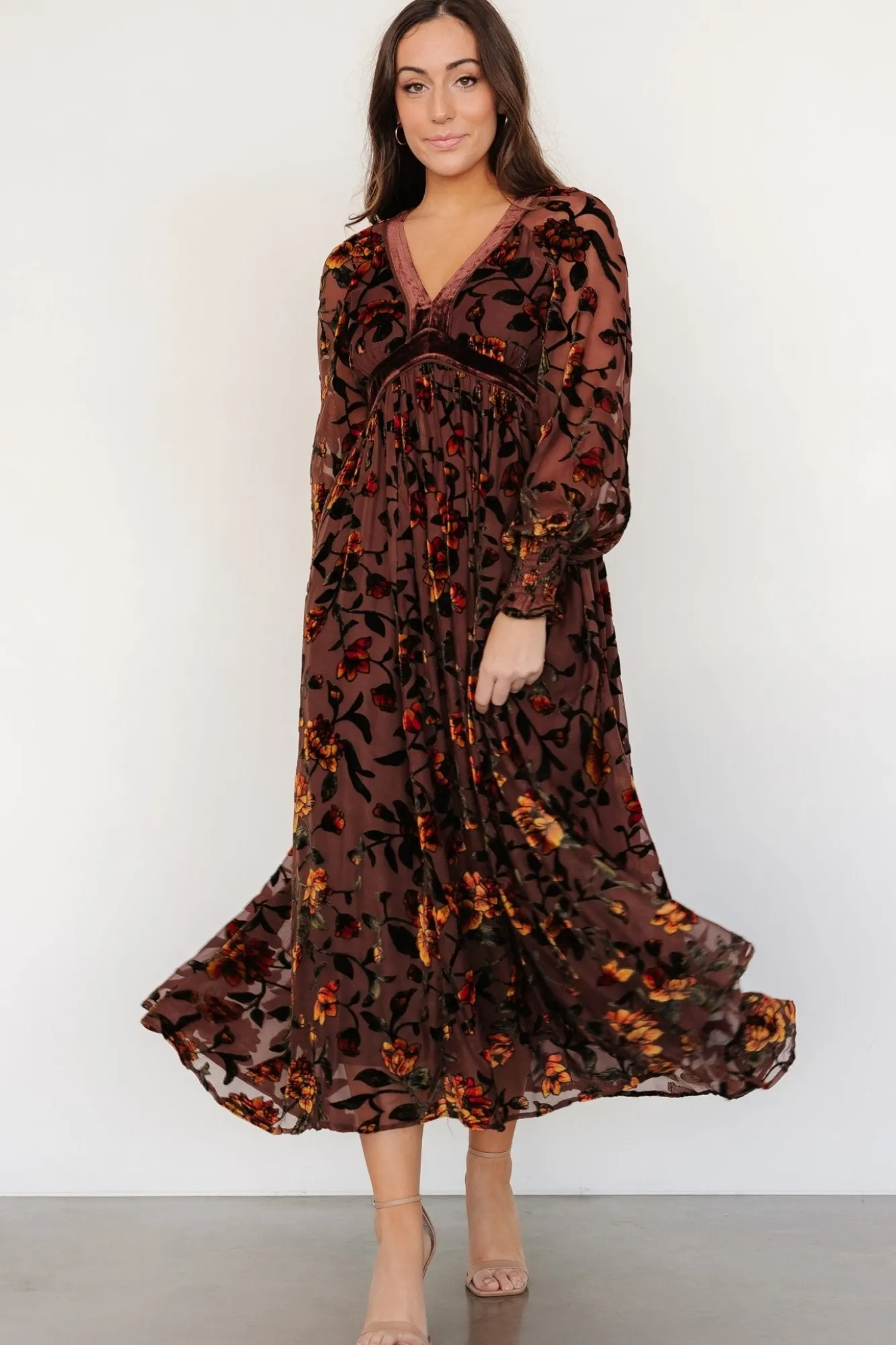 Baltic Born Adele Velvet Dress | Clove + Amber Floral