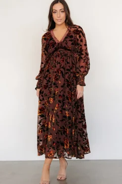Baltic Born Adele Velvet Dress | Clove + Amber Floral