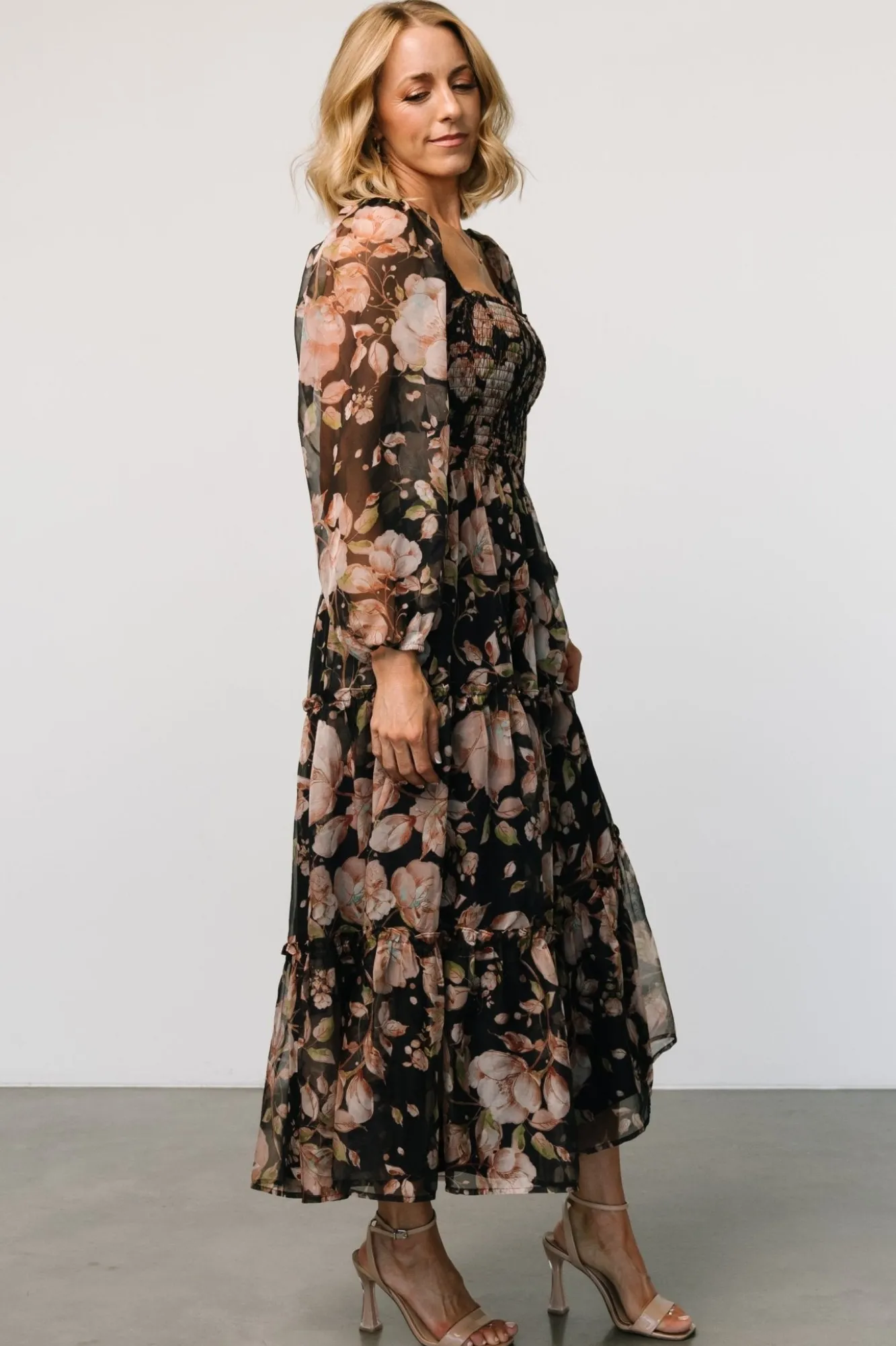 Baltic Born Adeline Smocked Maxi Dress | Midnight Floral