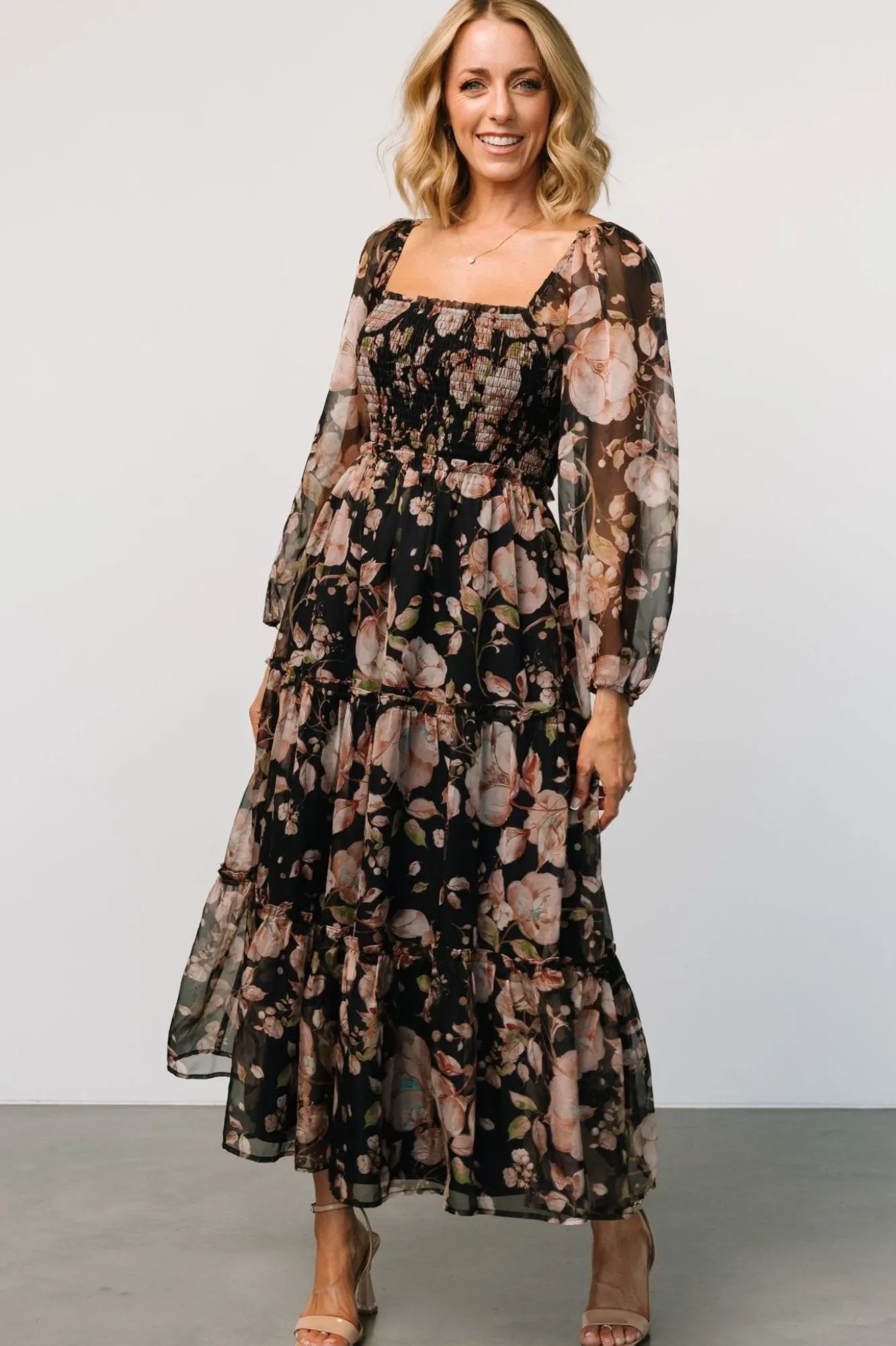 Baltic Born Adeline Smocked Maxi Dress | Midnight Floral