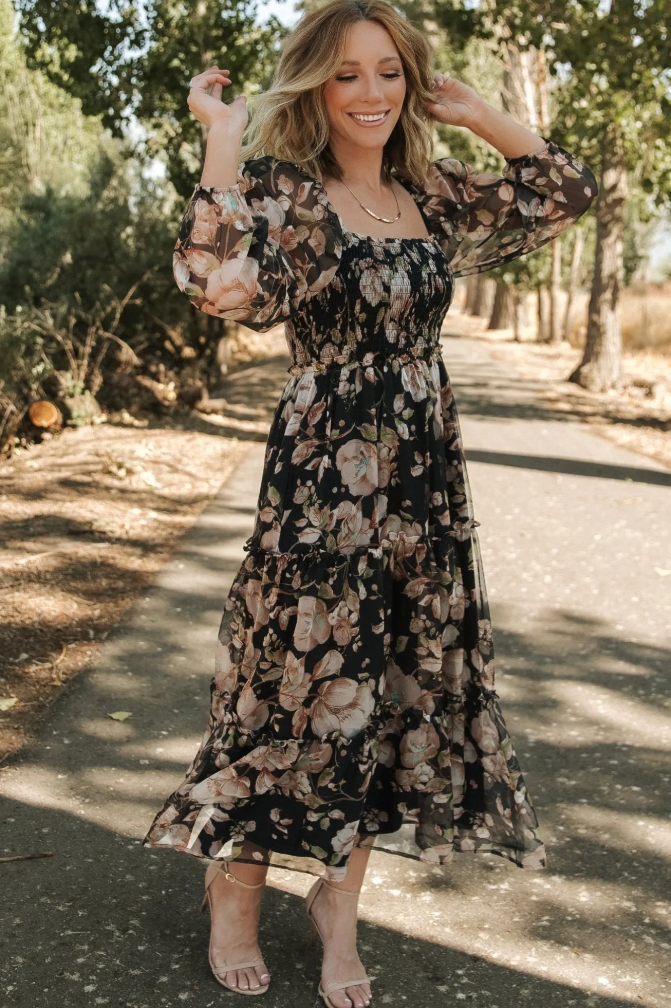 Baltic Born Adeline Smocked Maxi Dress | Midnight Floral