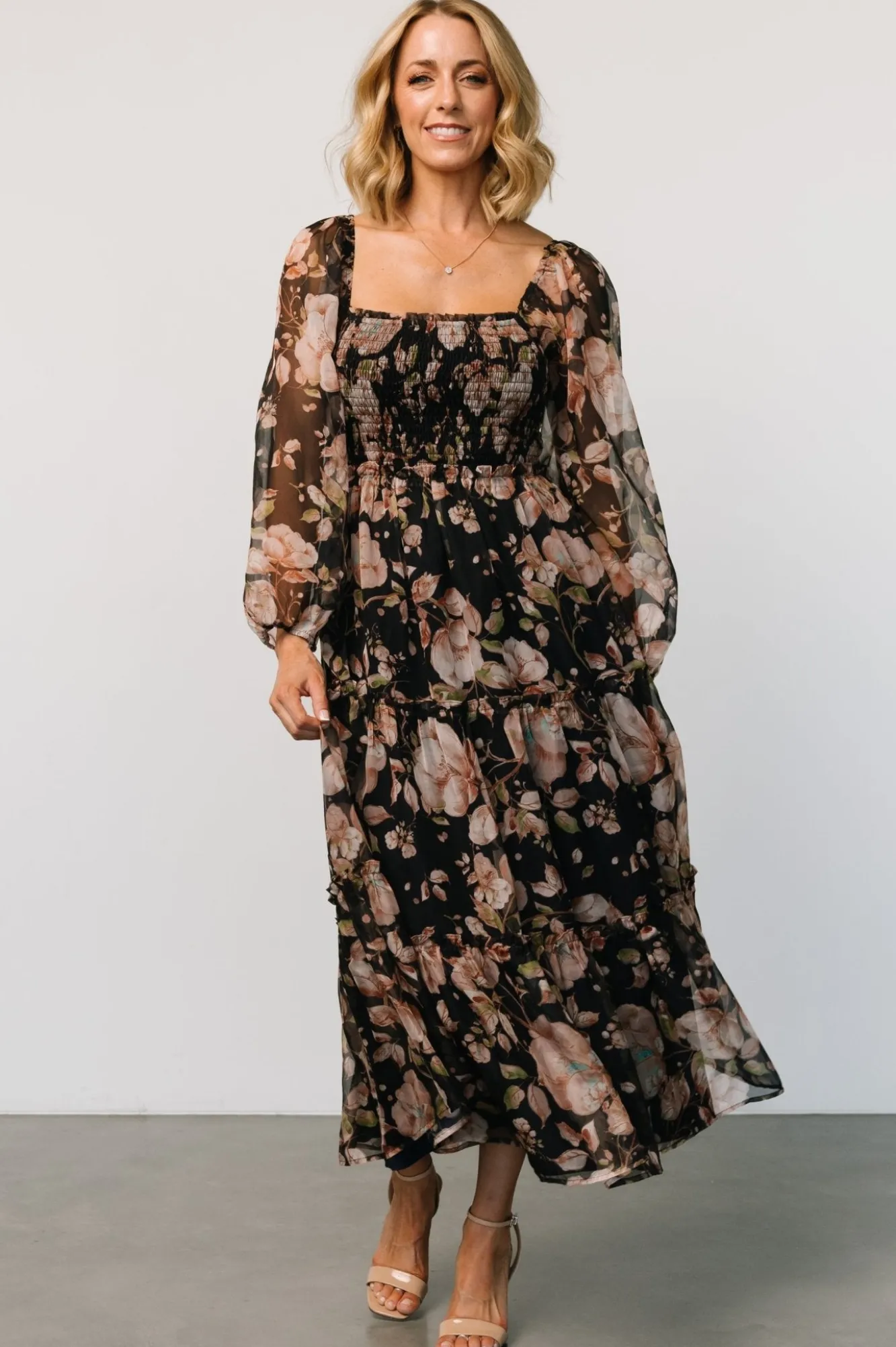 Baltic Born Adeline Smocked Maxi Dress | Midnight Floral