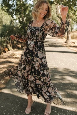 Baltic Born Adeline Smocked Maxi Dress | Midnight Floral