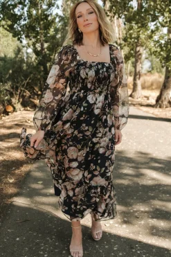 Baltic Born Adeline Smocked Maxi Dress | Midnight Floral