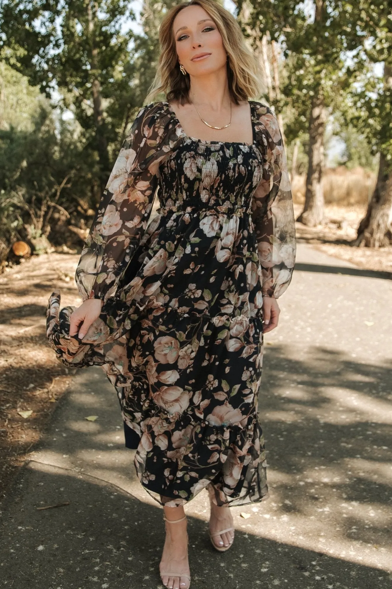 Baltic Born Adeline Smocked Maxi Dress | Midnight Floral