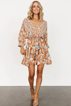 Baltic Born Adria Mini Dress | Camel + Blue