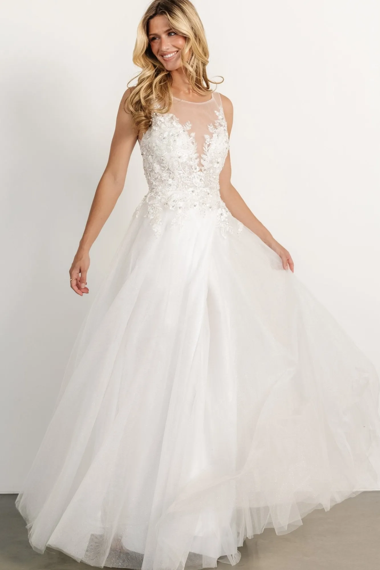 Baltic Born Affection Shimmer Bridal Gown | Off White