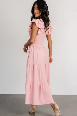 Baltic Born Afton Smocked Tiered Dress | Vintage Blush