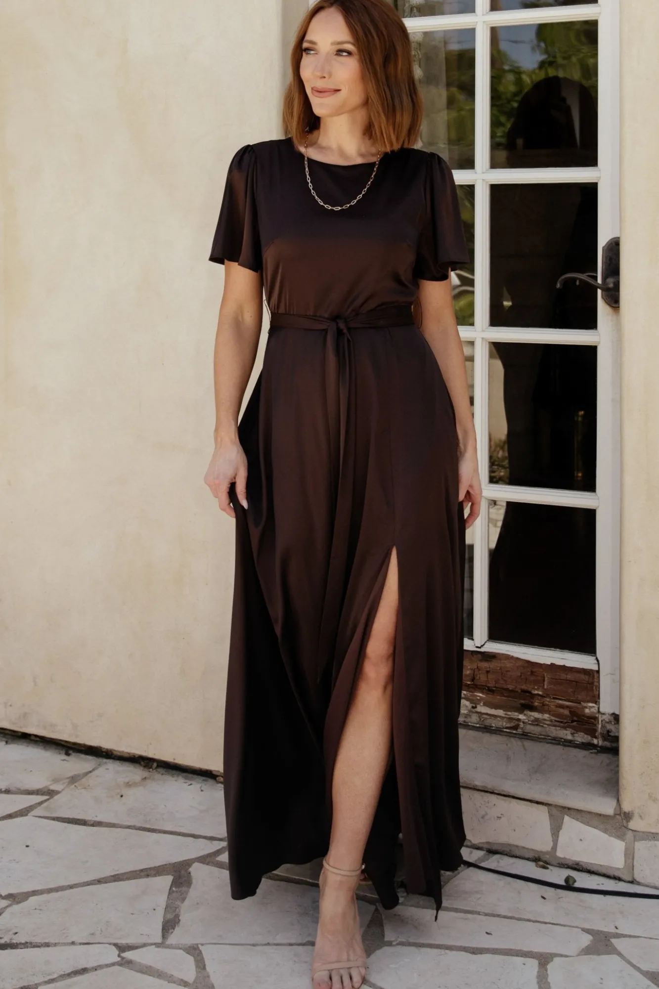 Baltic Born Agnes Satin Maxi Dress |