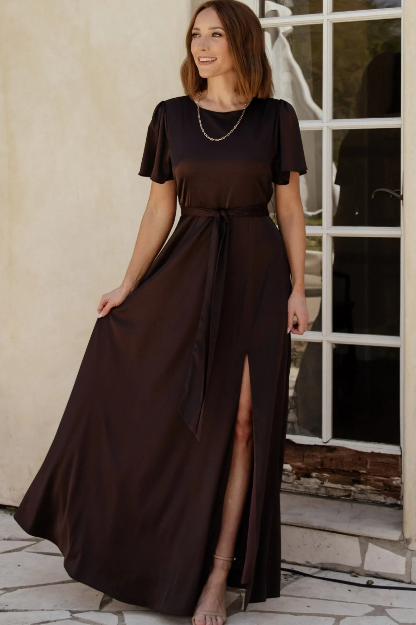 Baltic Born Agnes Satin Maxi Dress |