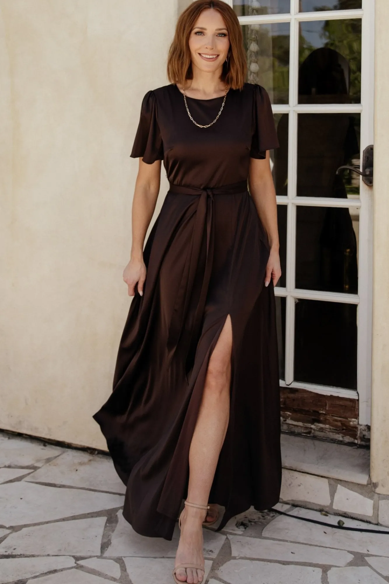 Baltic Born Agnes Satin Maxi Dress |