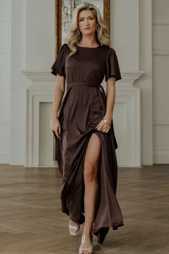 Baltic Born Agnes Satin Maxi Dress |