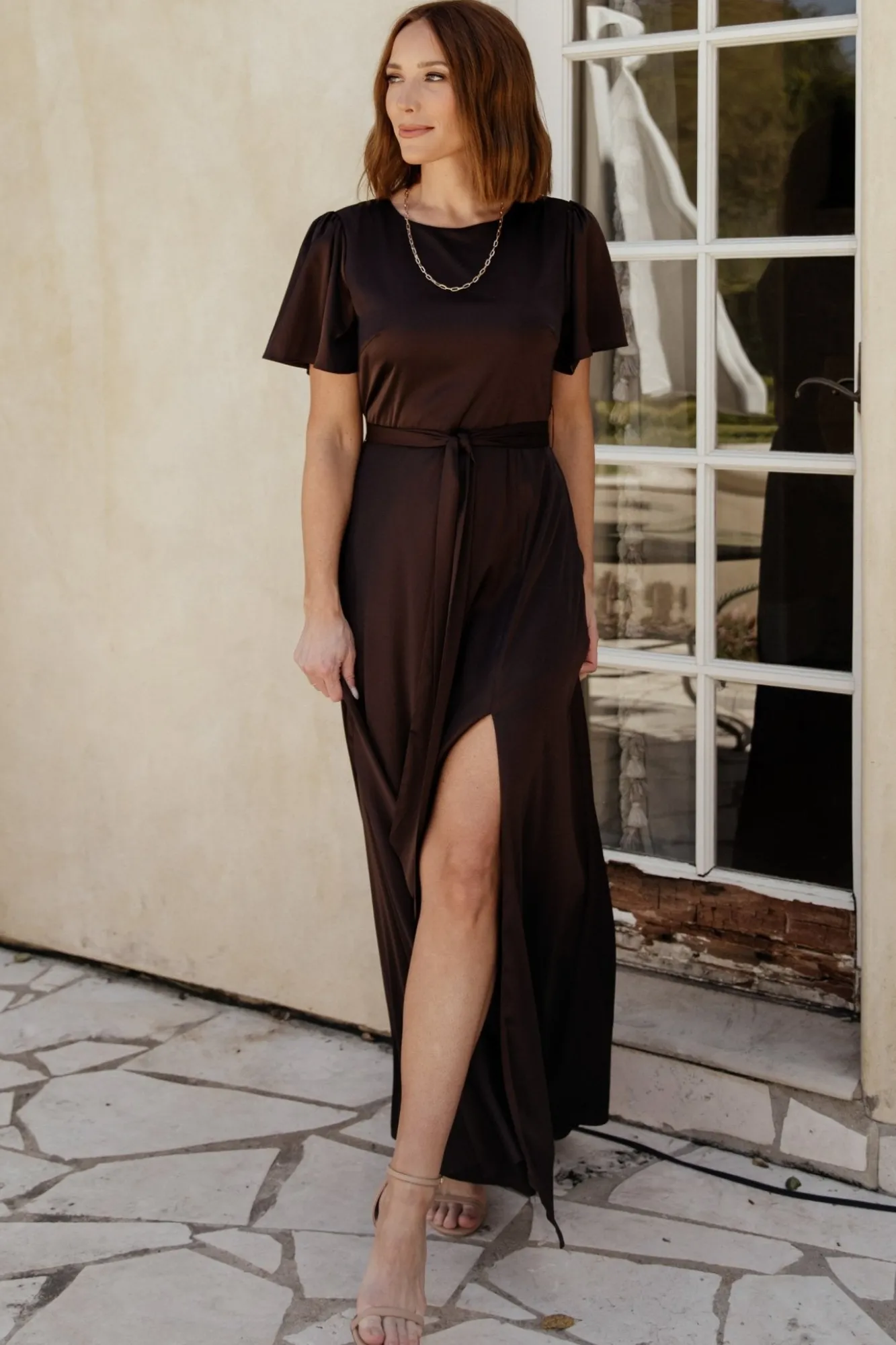 Baltic Born Agnes Satin Maxi Dress |