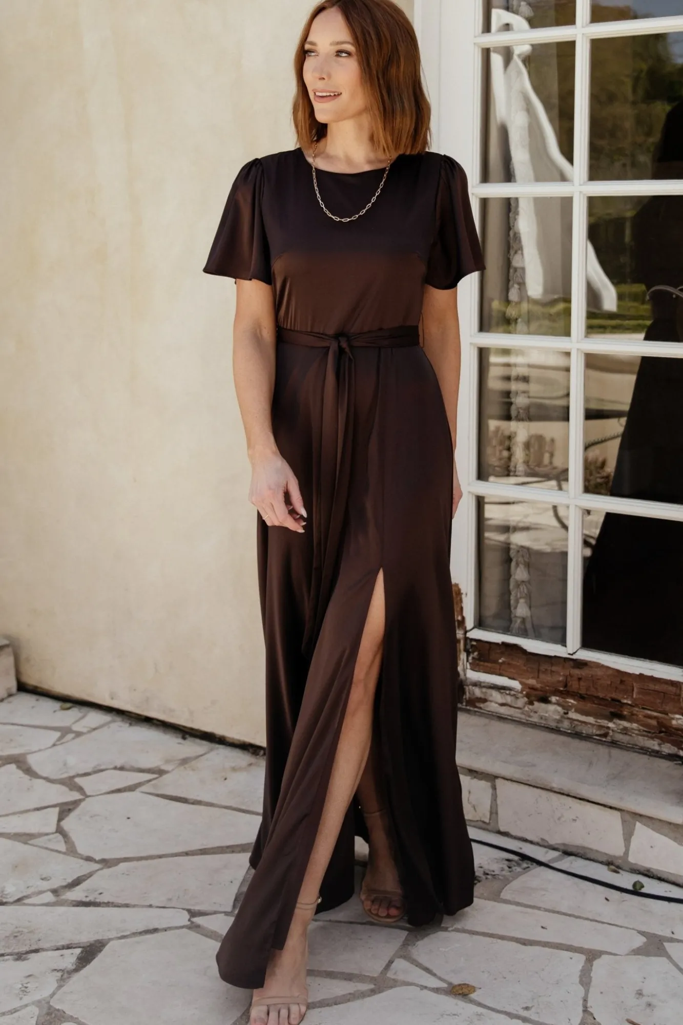 Baltic Born Agnes Satin Maxi Dress |