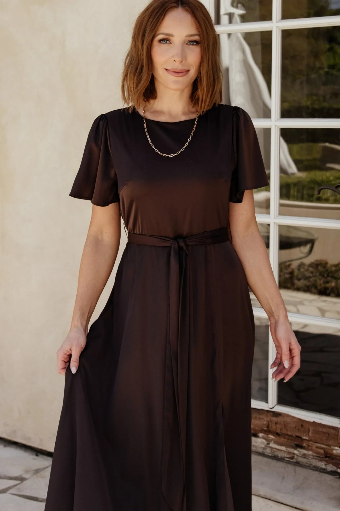 Baltic Born Agnes Satin Maxi Dress |