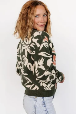 Baltic Born Aiden Sweater | Green Print