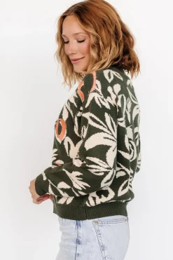 Baltic Born Aiden Sweater | Green Print