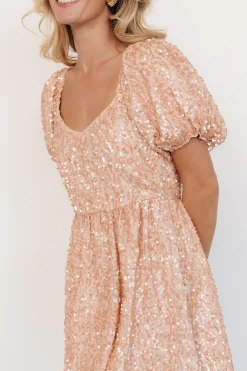 Baltic Born Ainsley Sequin Short Dress | Rose Gold