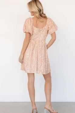 Baltic Born Ainsley Sequin Short Dress | Rose Gold