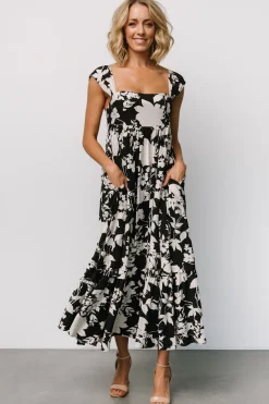 Baltic Born Aita Maxi Dress | Black + Ivory Floral