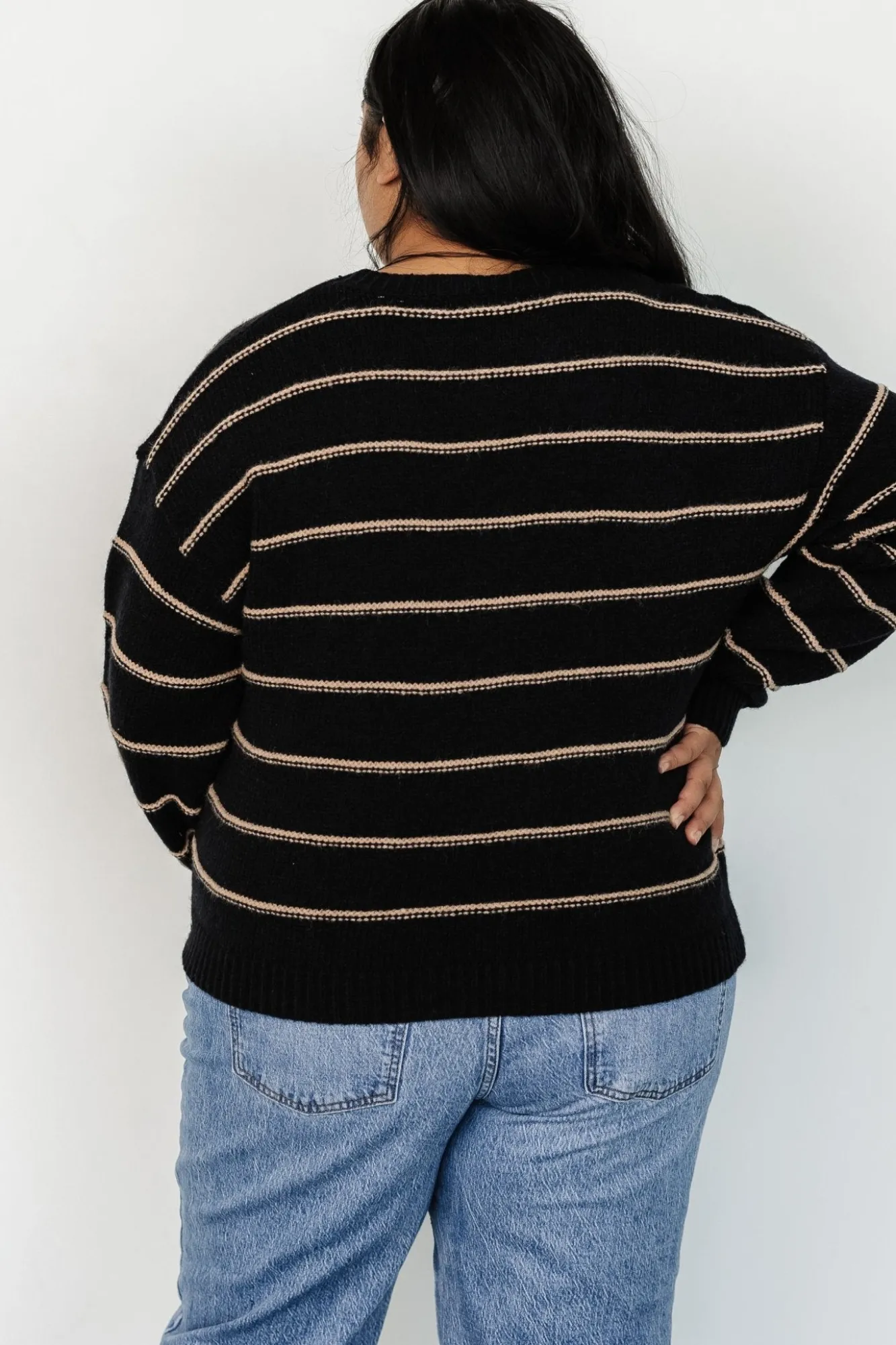 Baltic Born Alanis Stripe Sweater | Black + Camel
