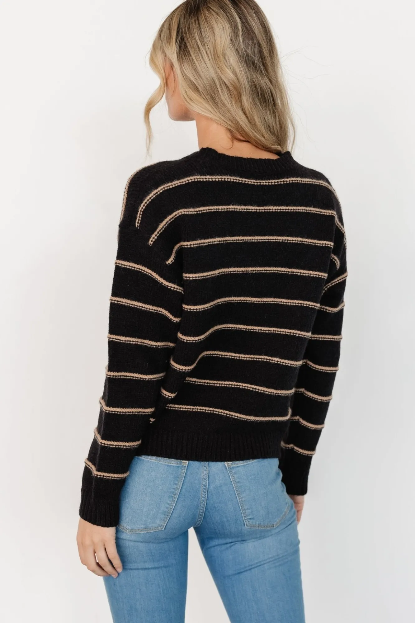 Baltic Born Alanis Stripe Sweater | Black + Camel