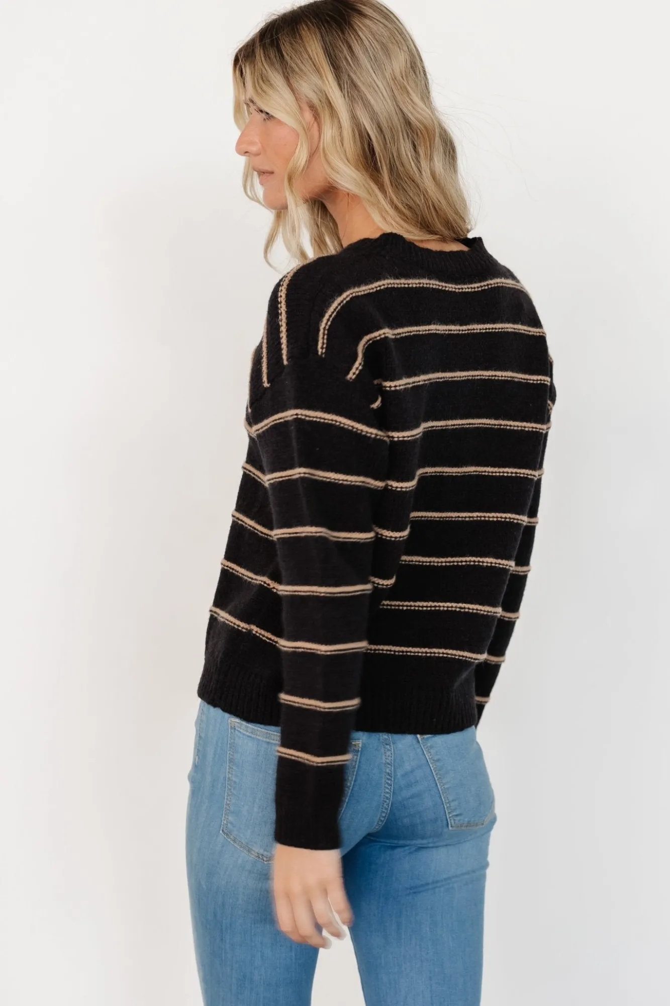 Baltic Born Alanis Stripe Sweater | Black + Camel