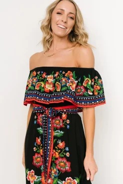 Baltic Born Alejandra Maxi Dress | Black Multi Floral