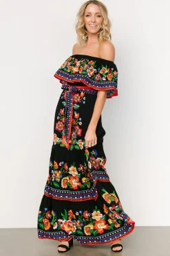Baltic Born Alejandra Maxi Dress | Black Multi Floral