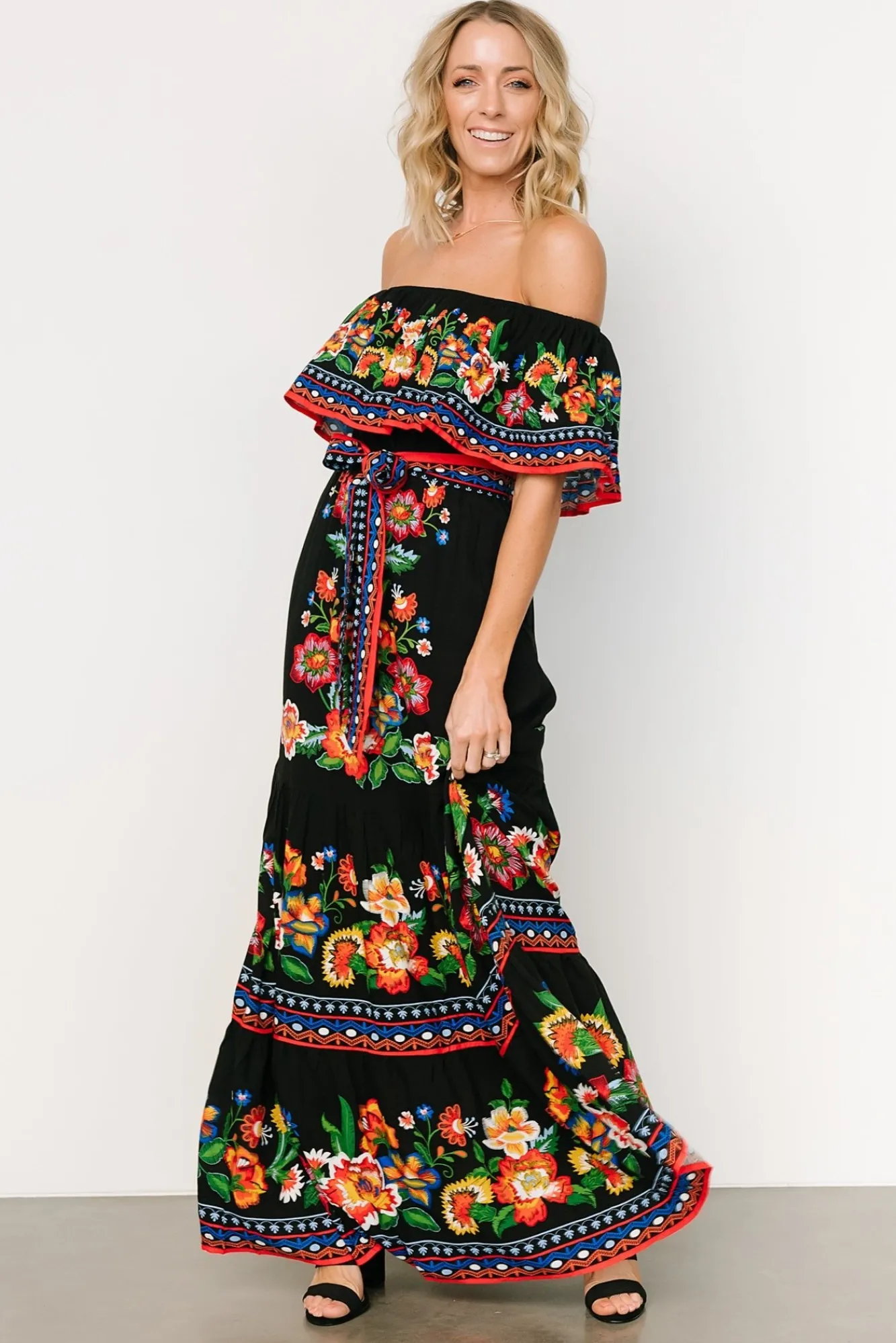 Baltic Born Alejandra Maxi Dress | Black Multi Floral