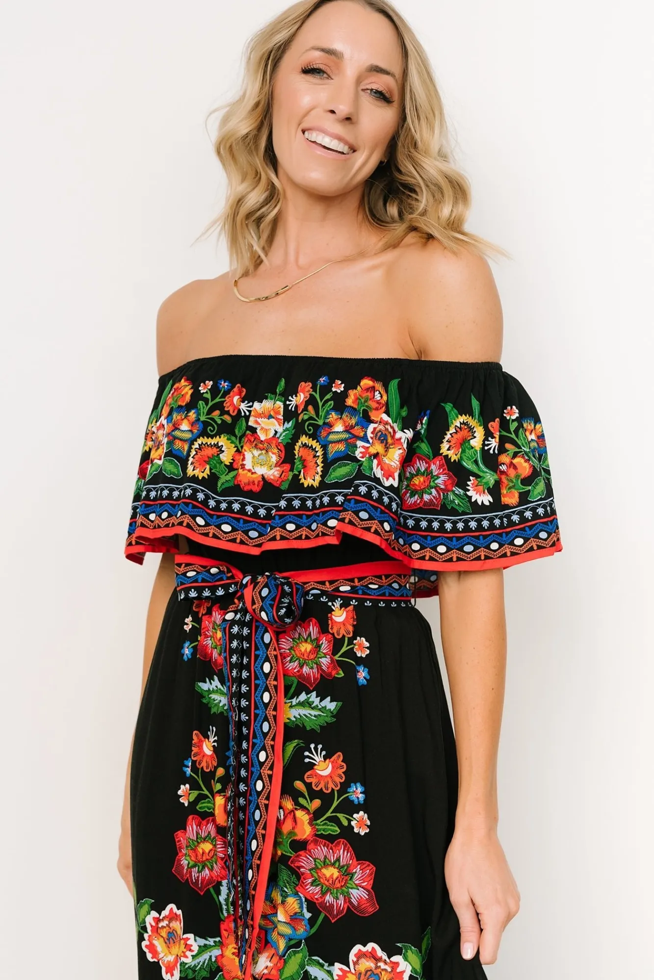 Baltic Born Alejandra Maxi Dress | Black Multi Floral