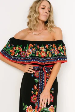 Baltic Born Alejandra Maxi Dress | Black Multi Floral